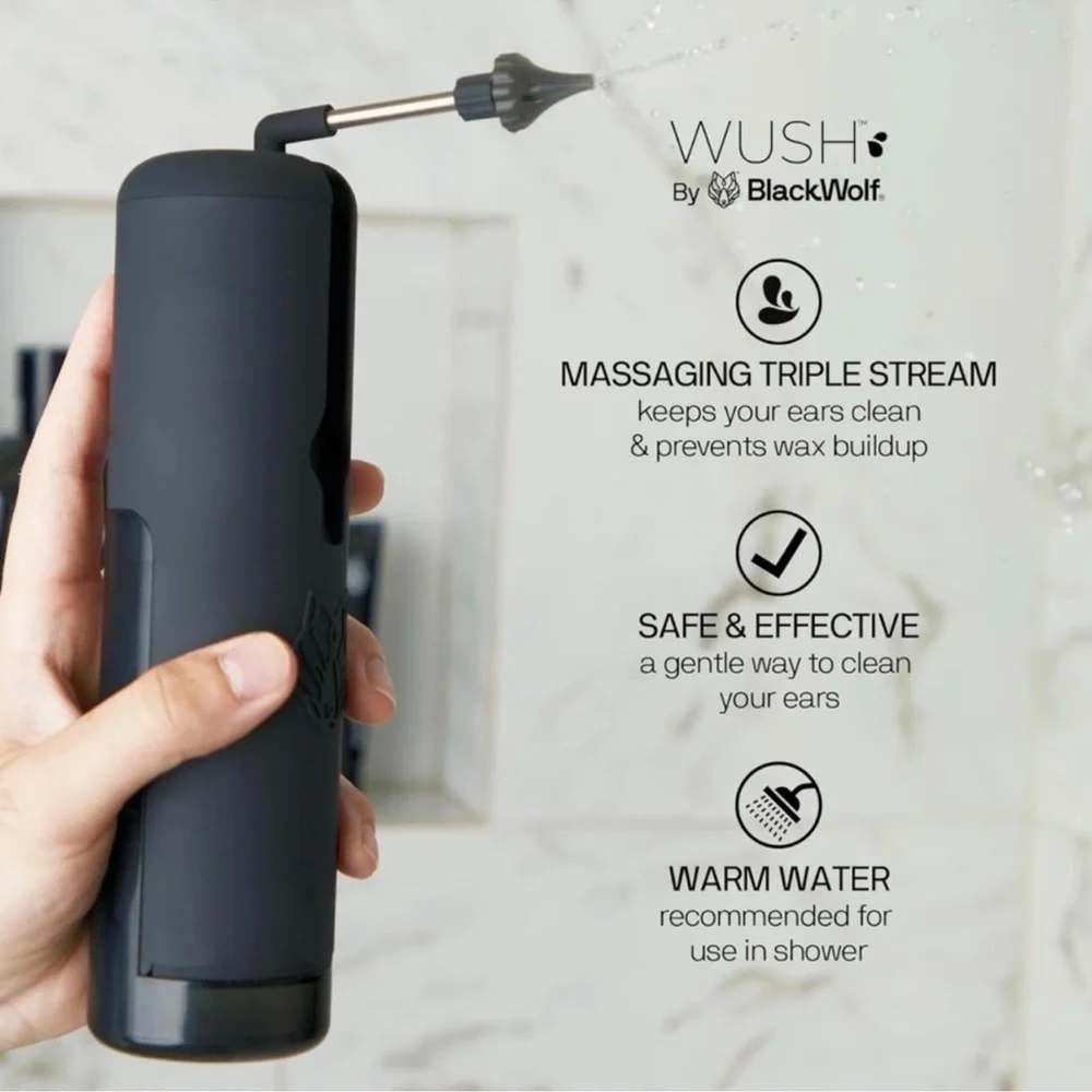 BlackWolf Wush Powered Ear Cleaner -Black